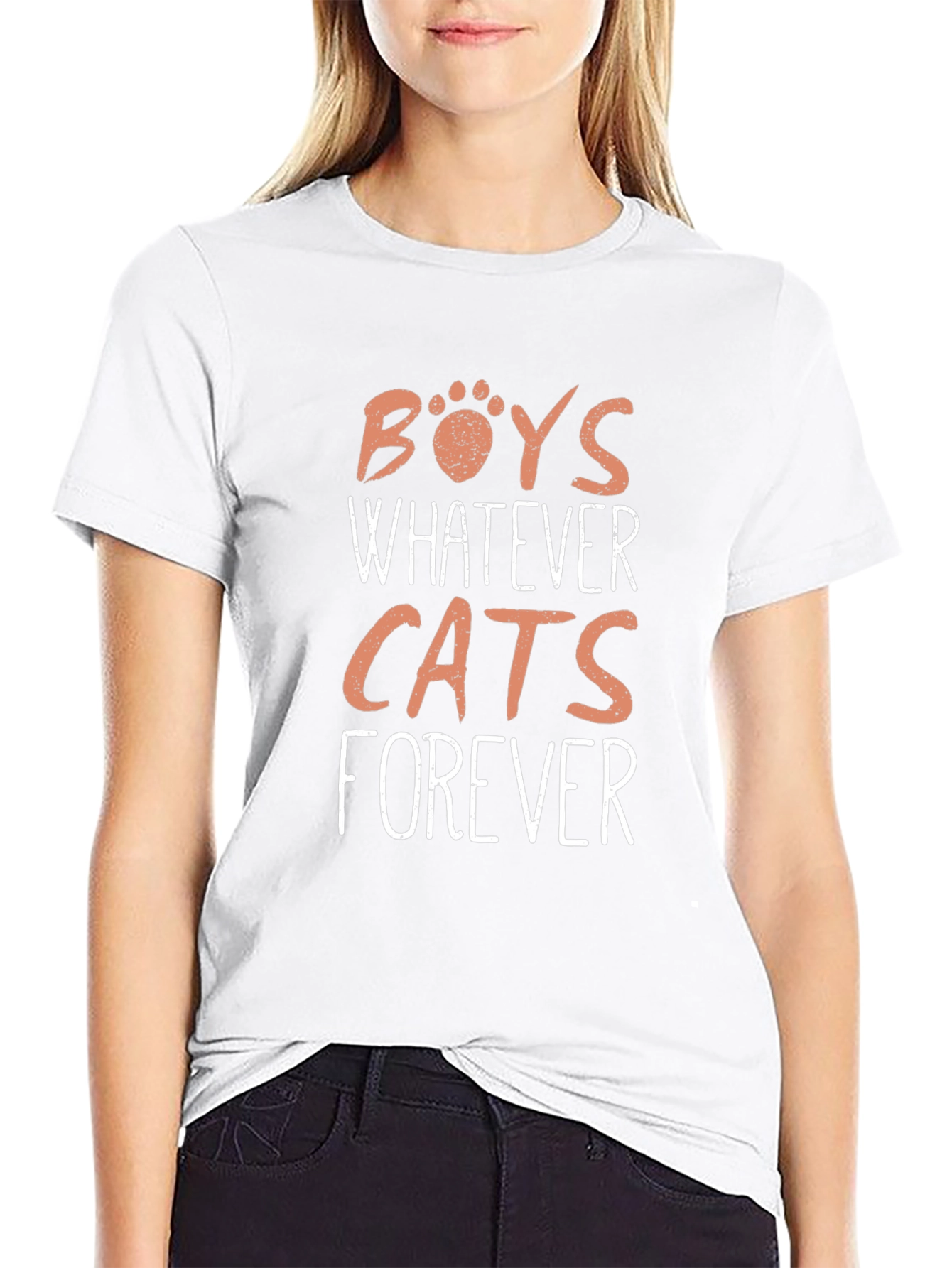 Boys Whatever Cats Forever Graphic Tee
