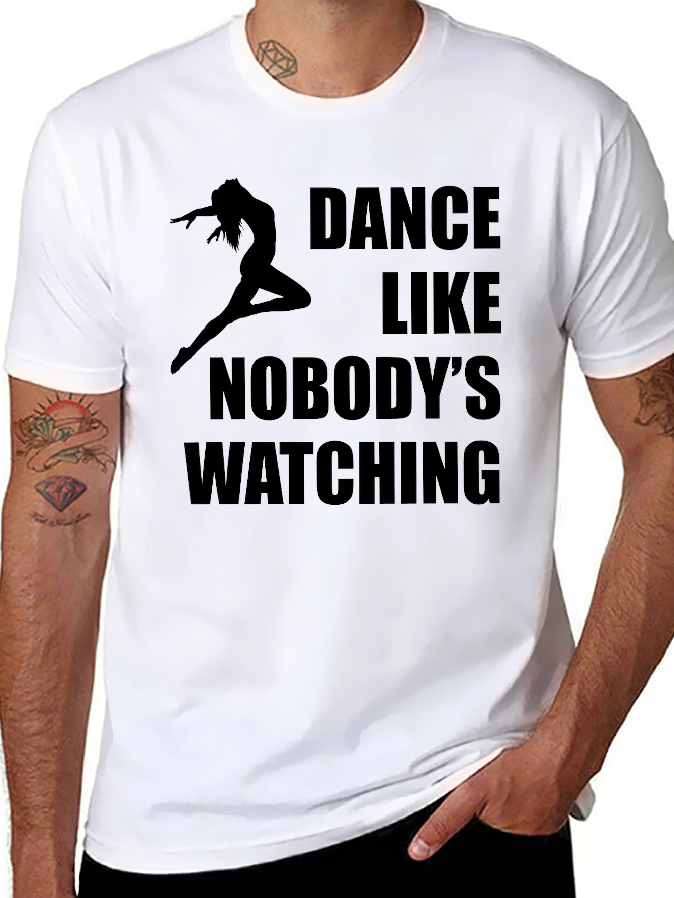 Dance Like Nobodys Watching T-Shirt - Black