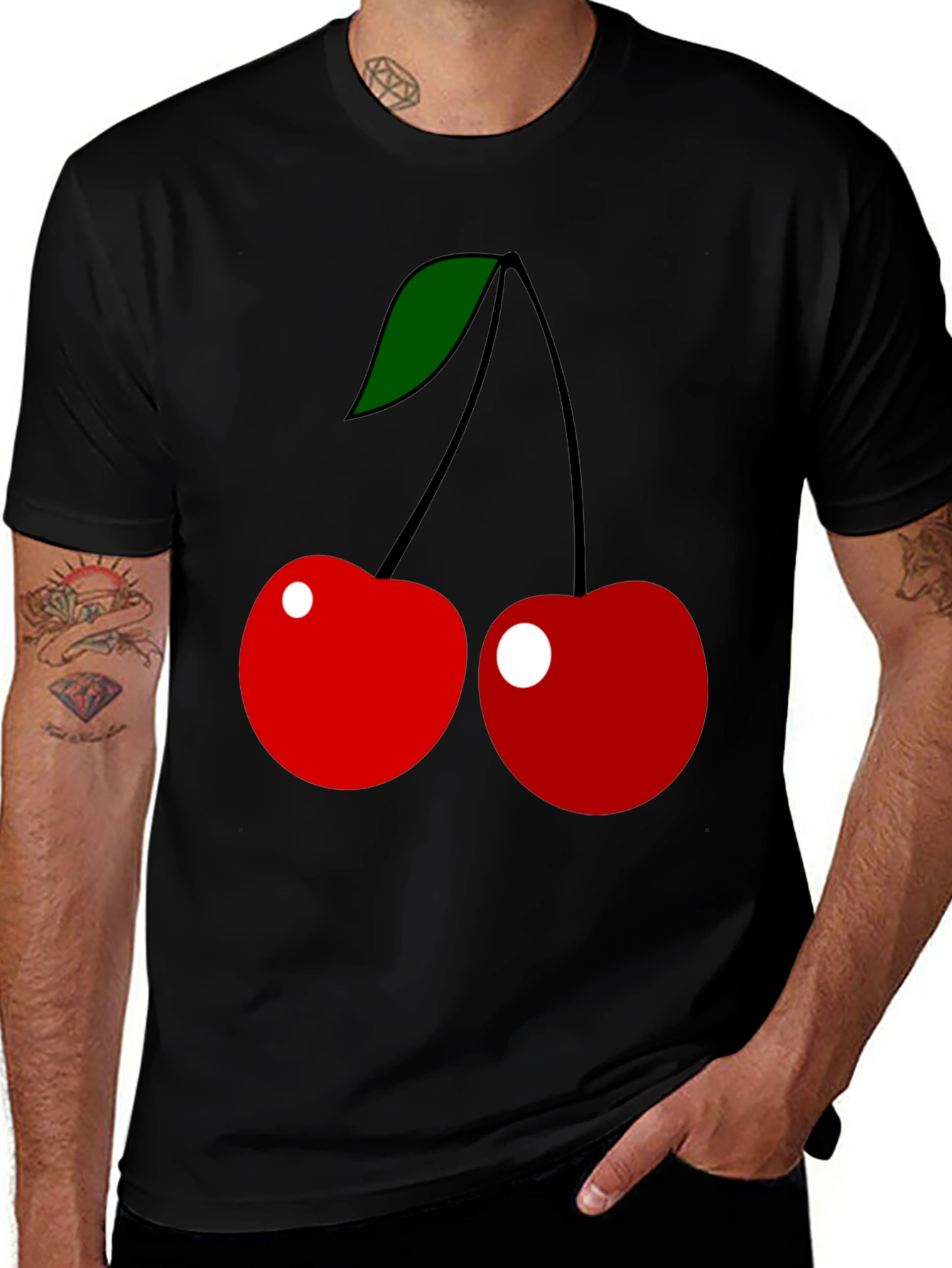 Cherry Graphic Tee - Classic Fruit Design