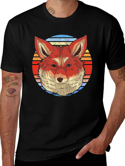 Retro Fox Graphic T-Shirt - Soft Cotton Blend