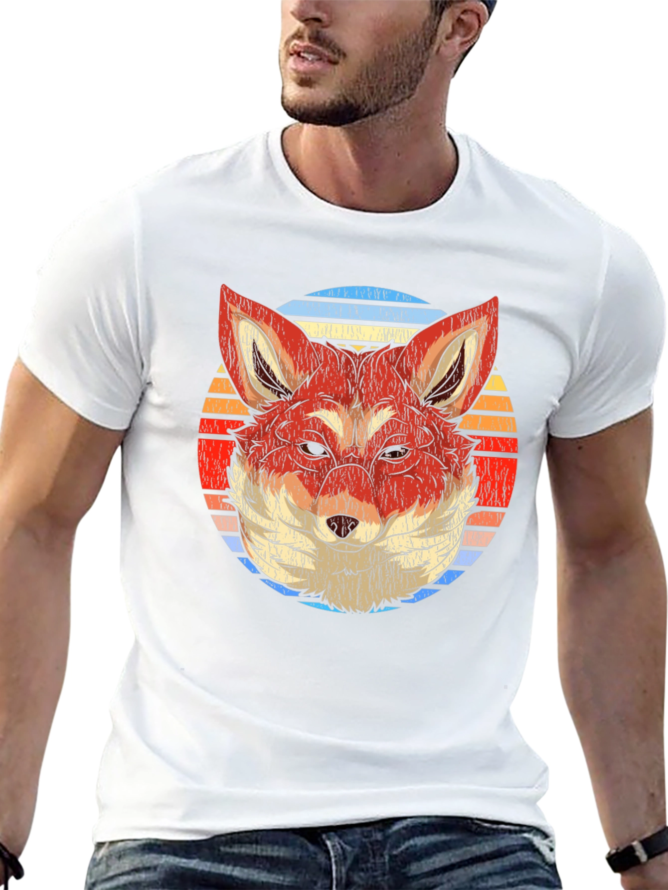 Retro Fox Graphic T-Shirt - Soft Cotton Blend