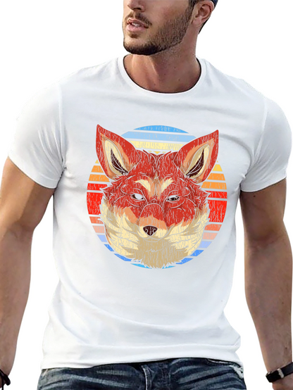 Retro Fox Graphic T-Shirt - Soft Cotton Blend
