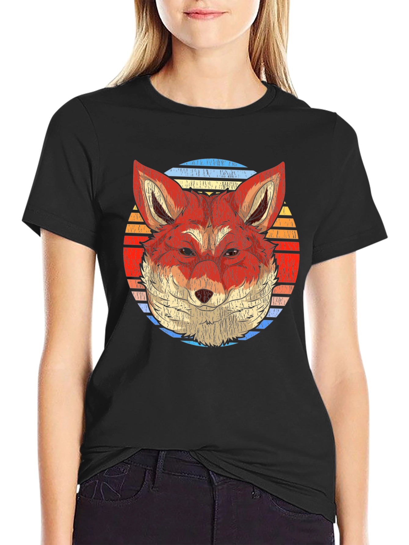 Retro Fox Graphic T-Shirt - Soft Cotton Blend