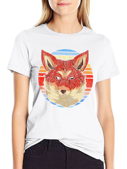 Retro Fox Graphic T-Shirt - Soft Cotton Blend