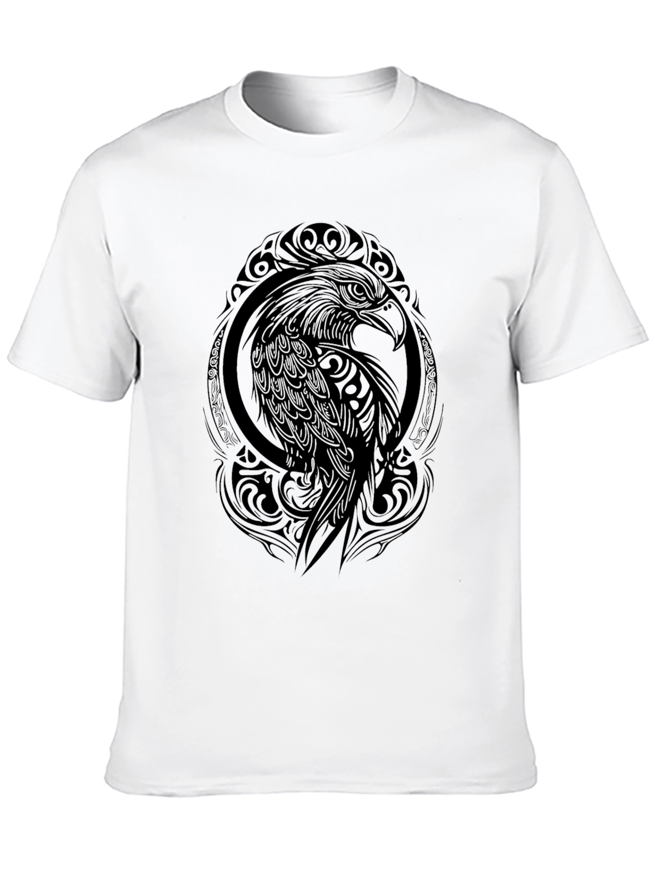 Tribal Eagle Graphic Black T-Shirt