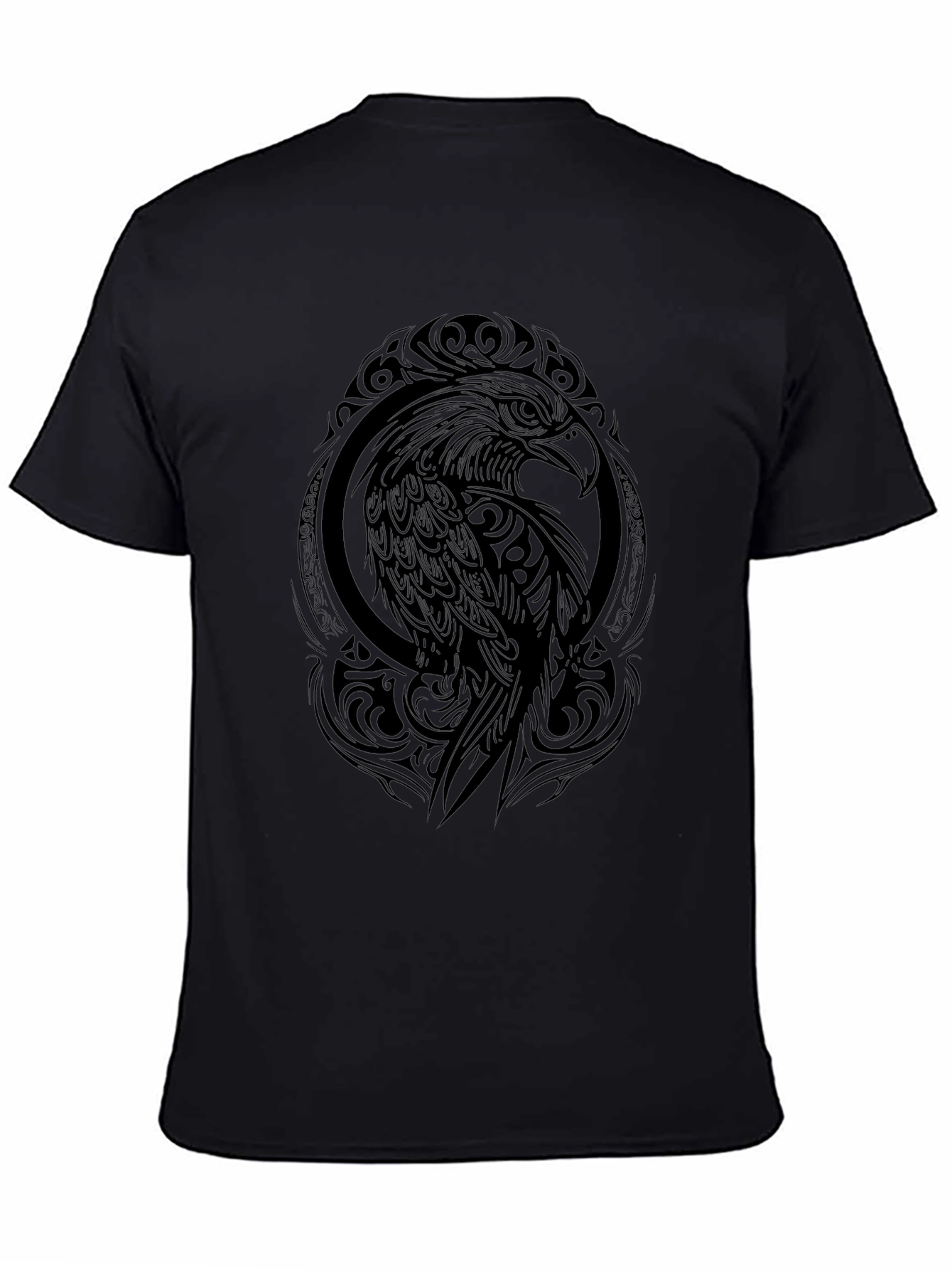 Tribal Eagle Graphic Black T-Shirt