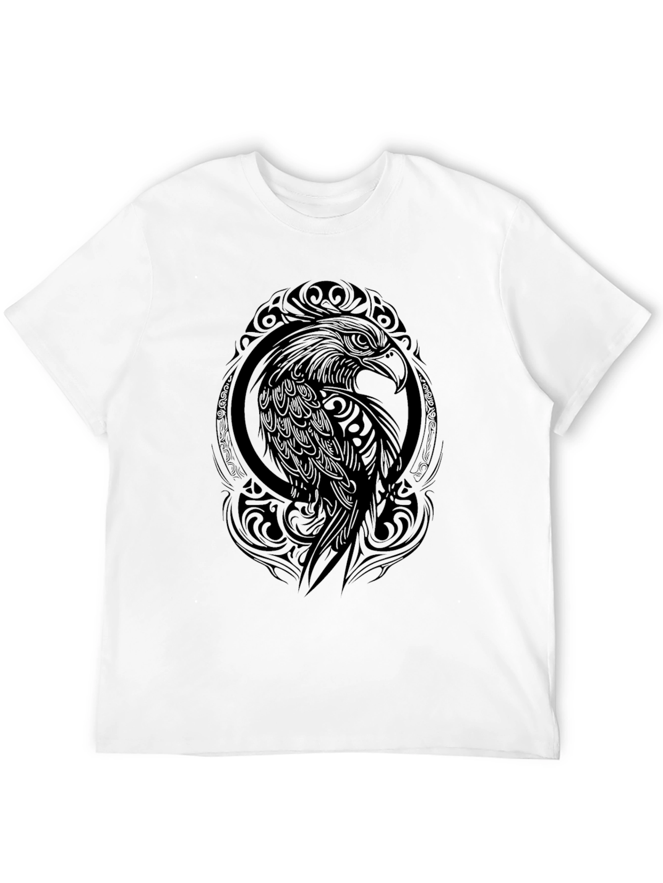 Tribal Eagle Graphic Black T-Shirt