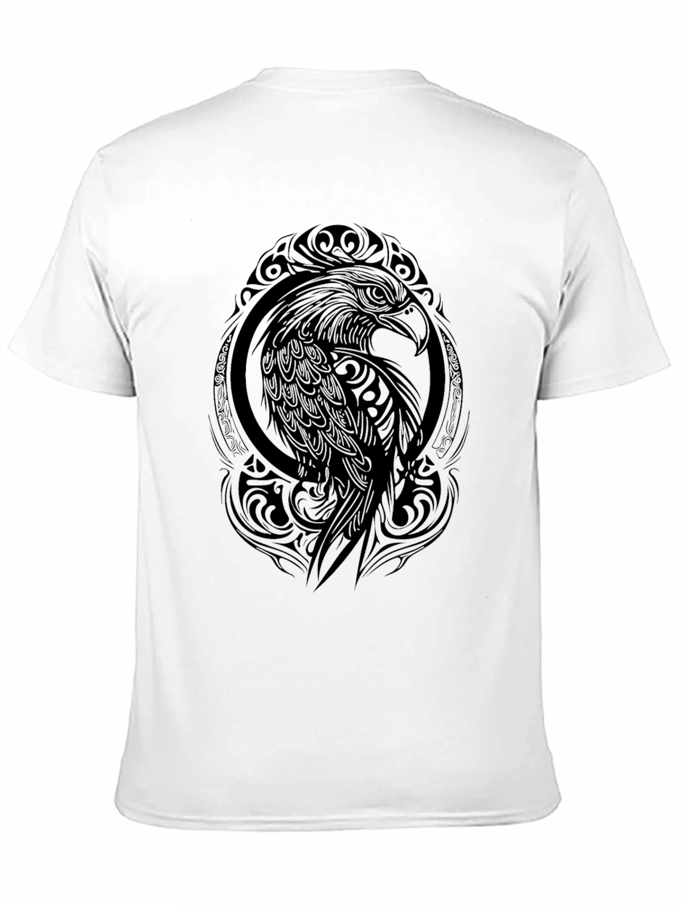 Tribal Eagle Graphic Black T-Shirt