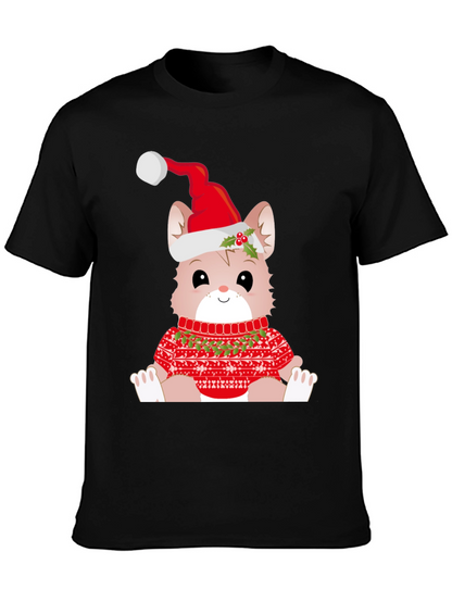 Festive Cat Christmas T-Shirt