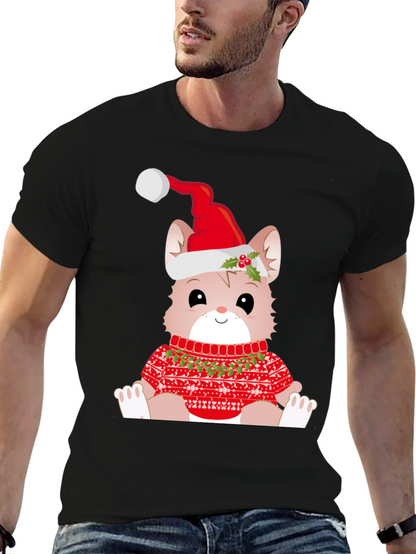 Festive Cat Christmas T-Shirt
