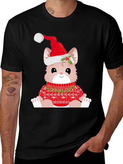 Festive Cat Christmas T-Shirt