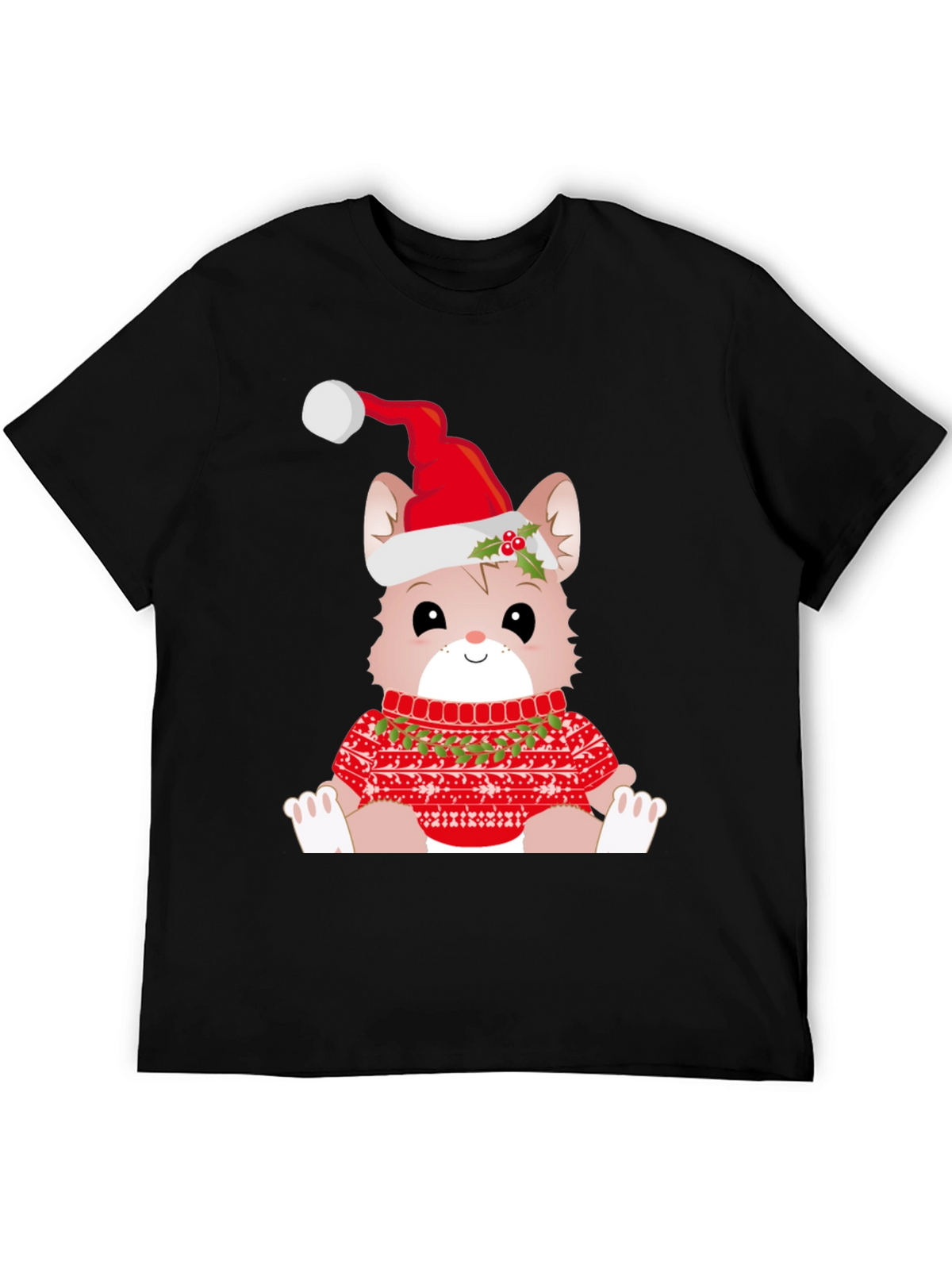 Festive Cat Christmas T-Shirt