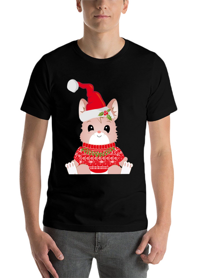 Festive Cat Christmas T-Shirt