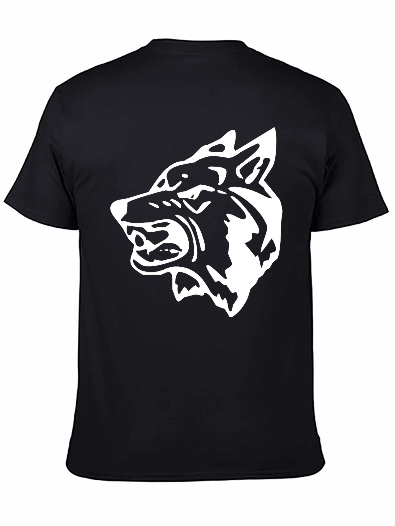 Bold Wolf Graphic Tee - Fierce Black Cotton T-Shirt