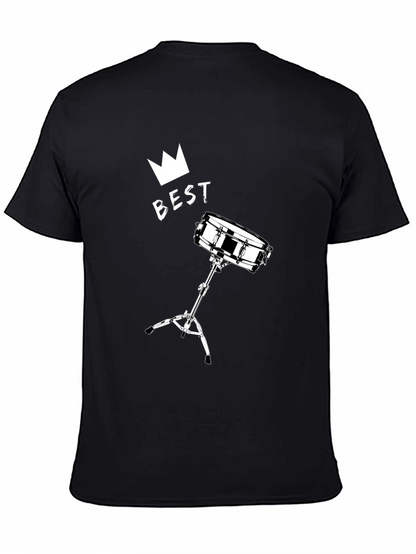 Best Drummer T-Shirt - Crown & Snare Drum Design