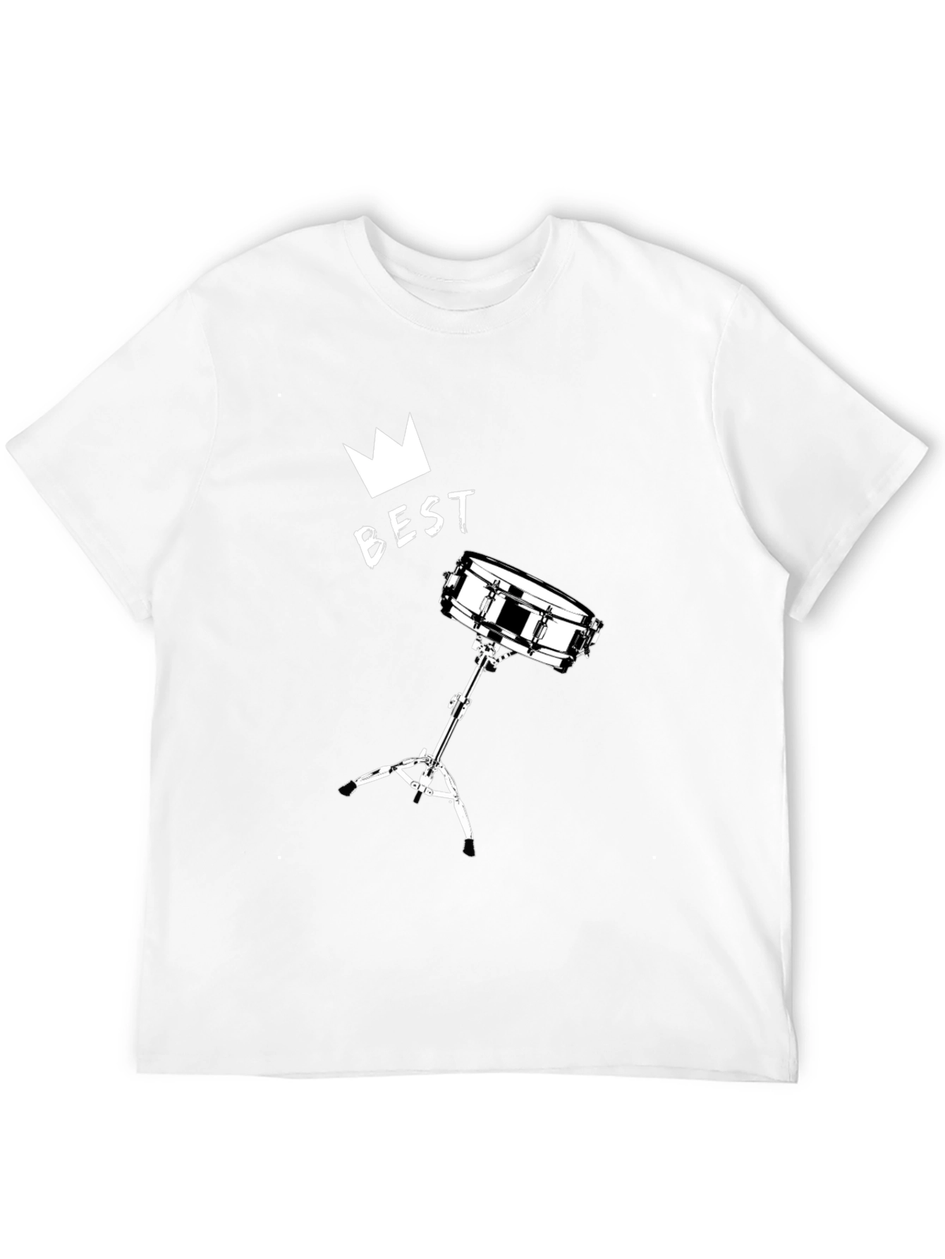 Best Drummer T-Shirt - Crown & Snare Drum Design