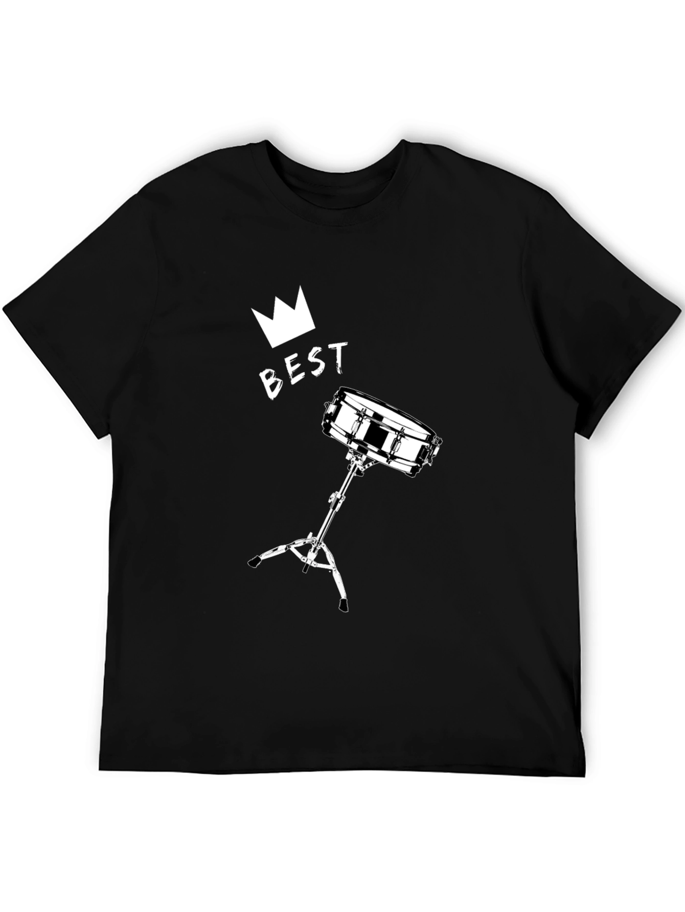 Best Drummer T-Shirt - Crown & Snare Drum Design