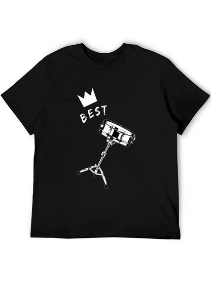 Best Drummer T-Shirt - Crown & Snare Drum Design