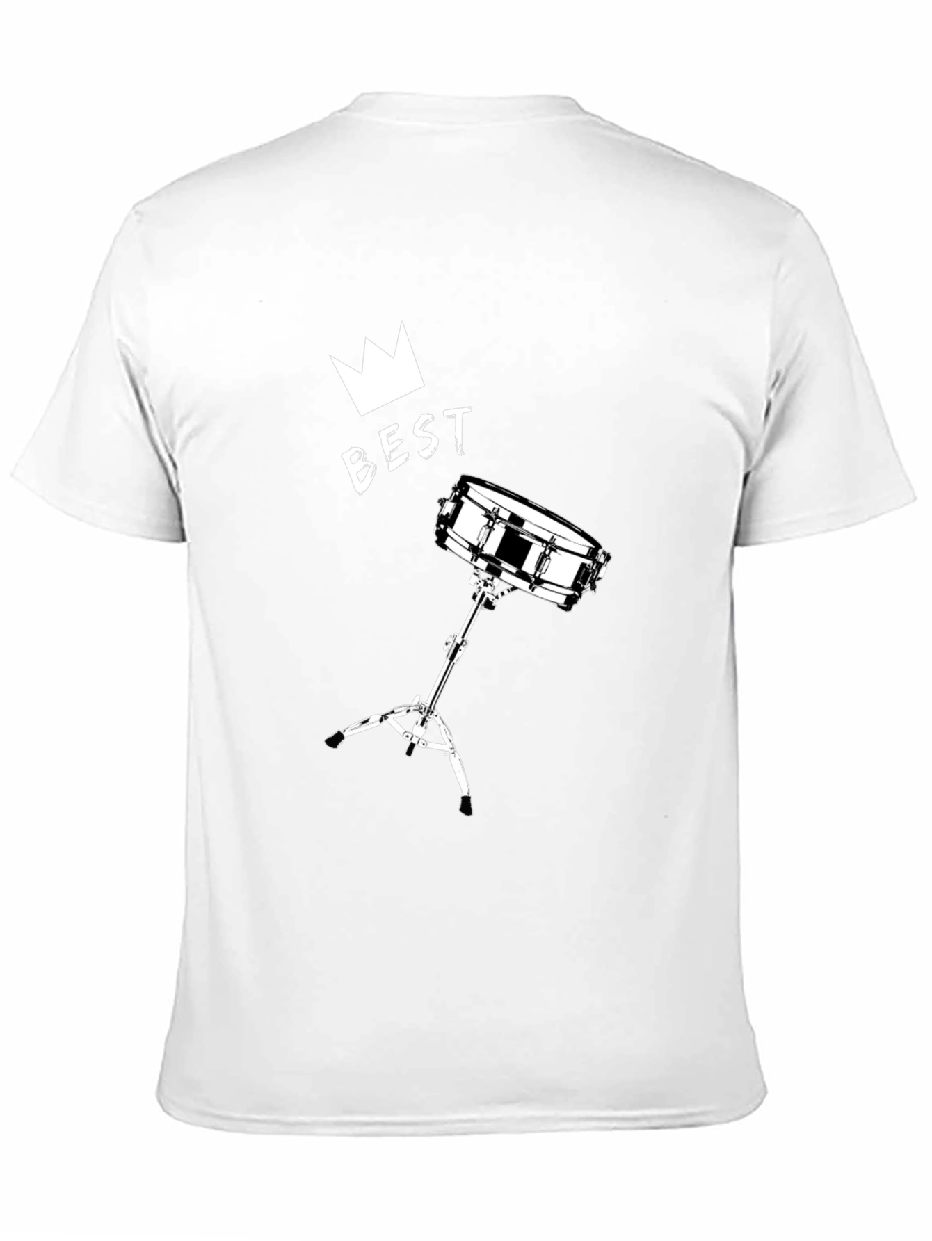 Best Drummer T-Shirt - Crown & Snare Drum Design