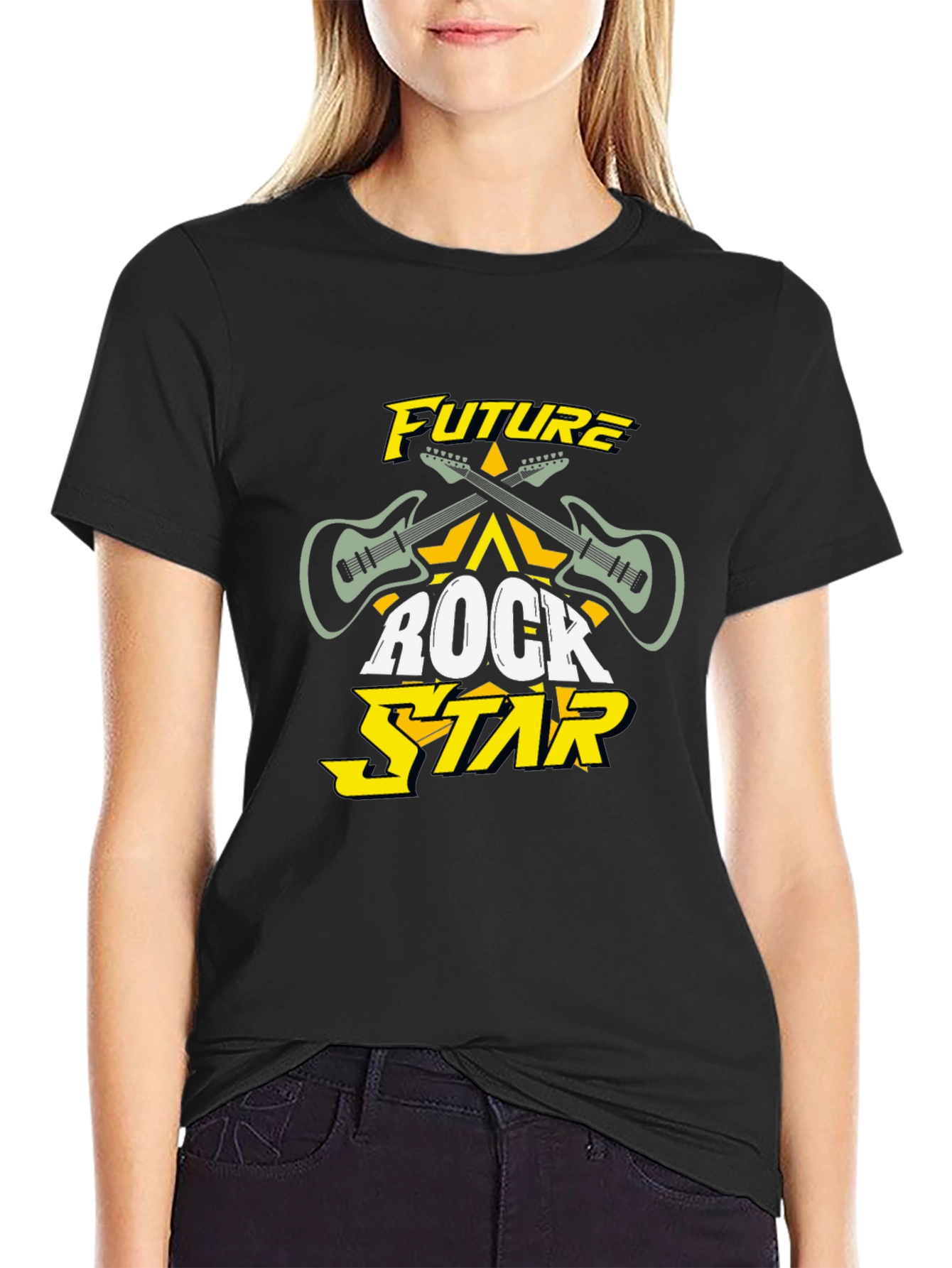 Future Rock Star Black Graphic Tee
