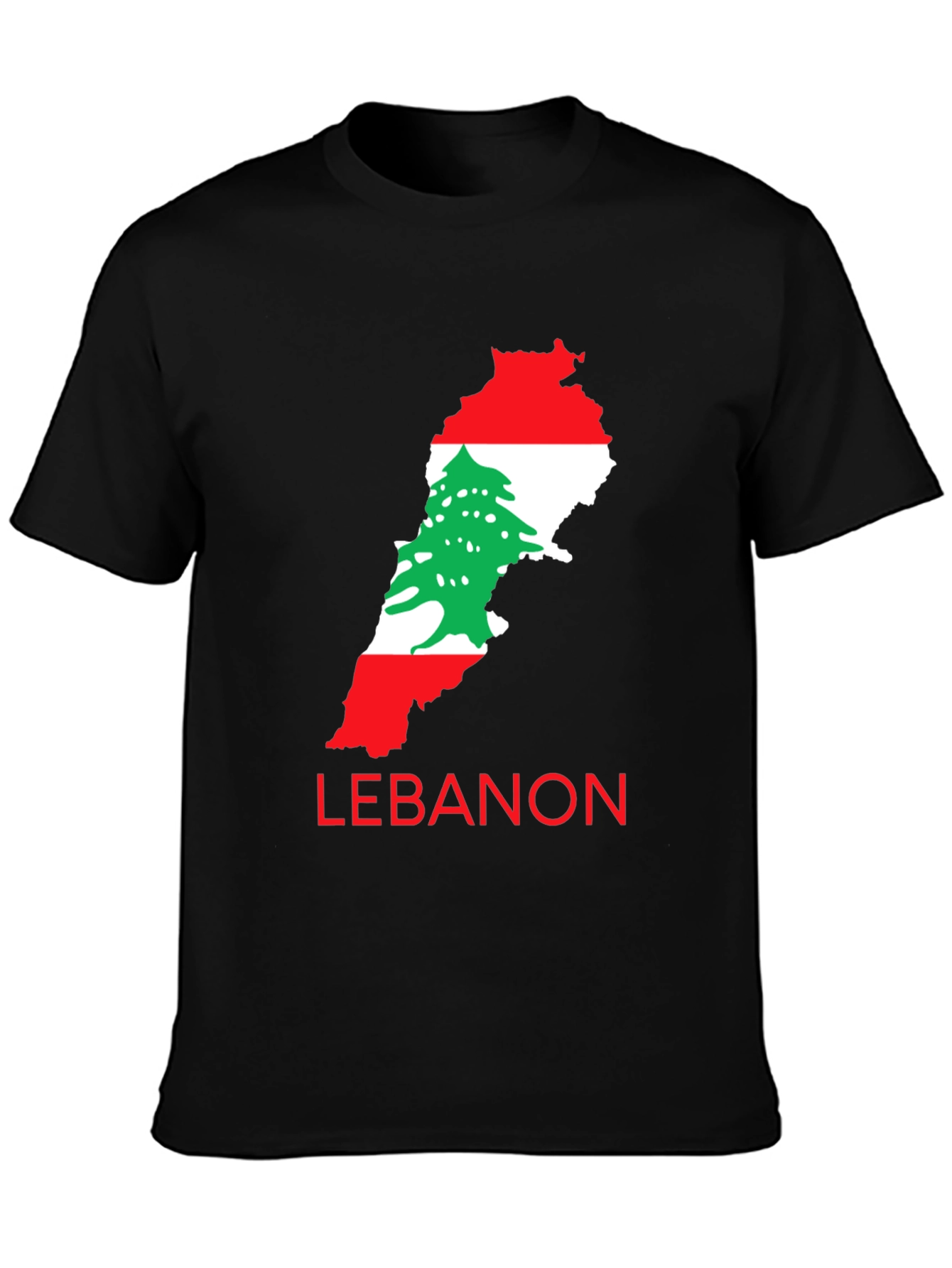 Lebanon Flag Map T-Shirt