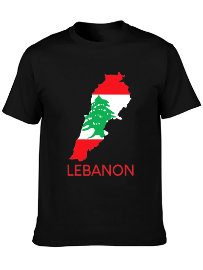 Lebanon Flag Map T-Shirt