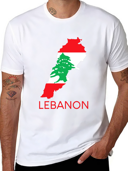 Lebanon Flag Map T-Shirt