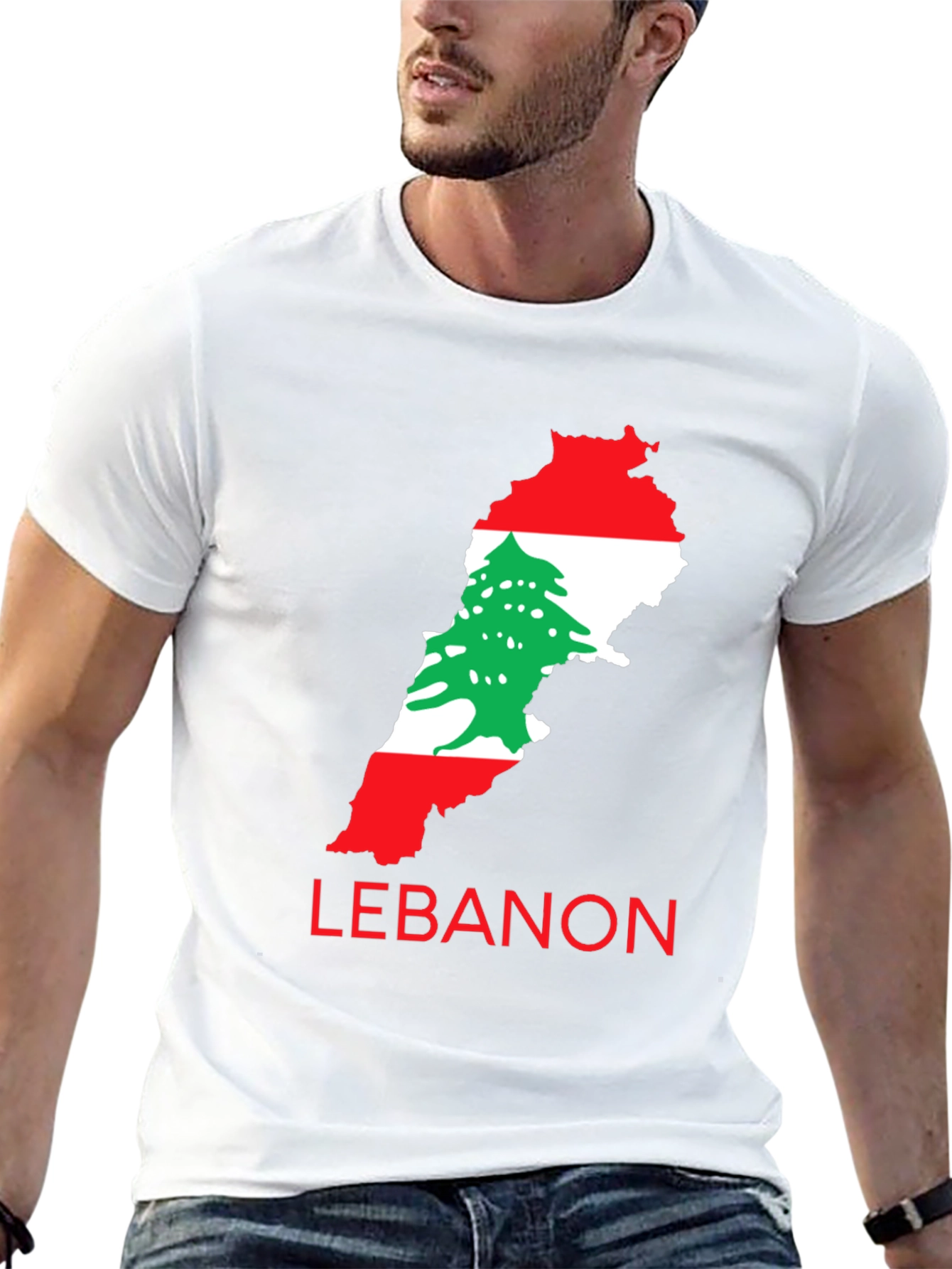 Lebanon Flag Map T-Shirt