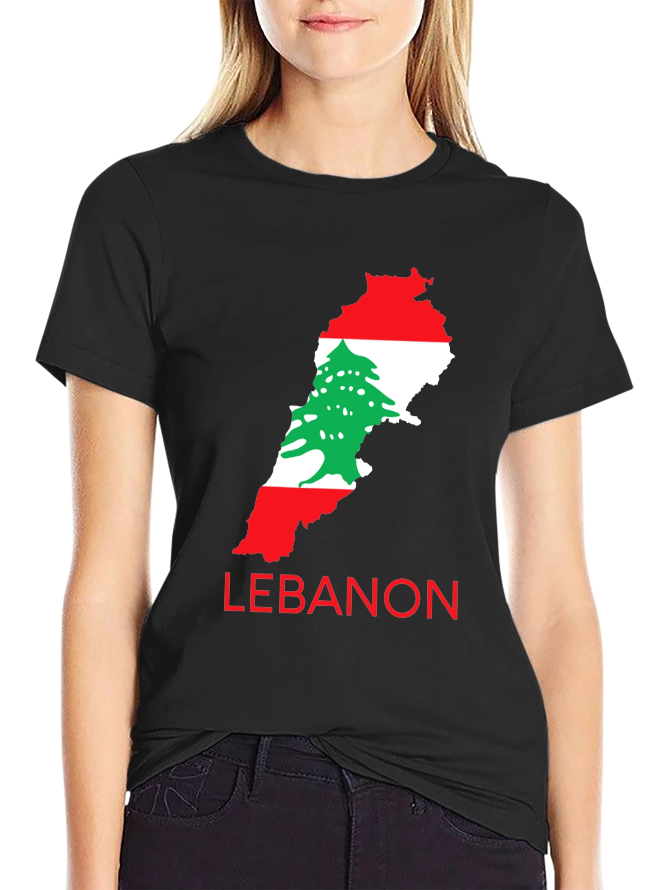 Lebanon Flag Map T-Shirt