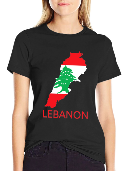 Lebanon Flag Map T-Shirt