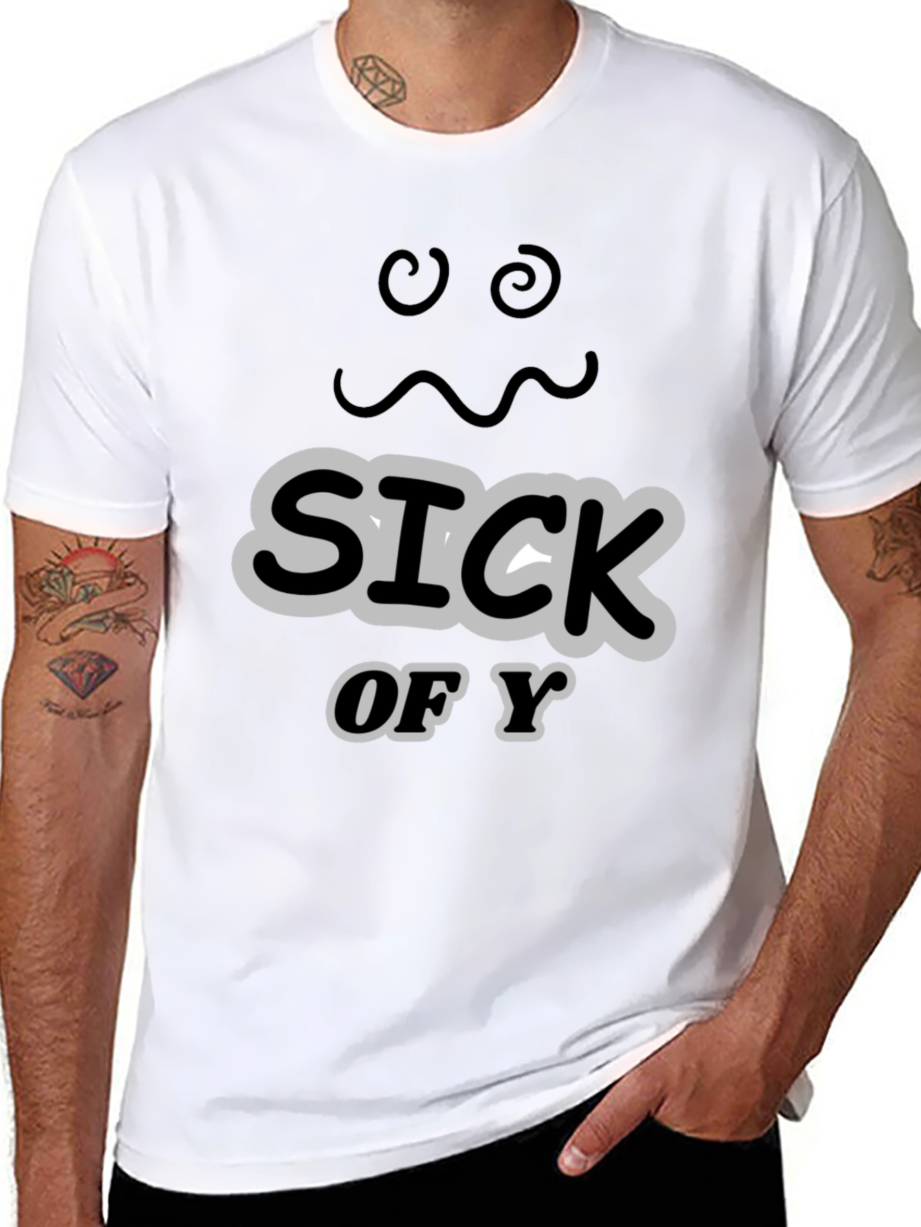 Sick of You Graphic Tee - Mens Black T-Shirt