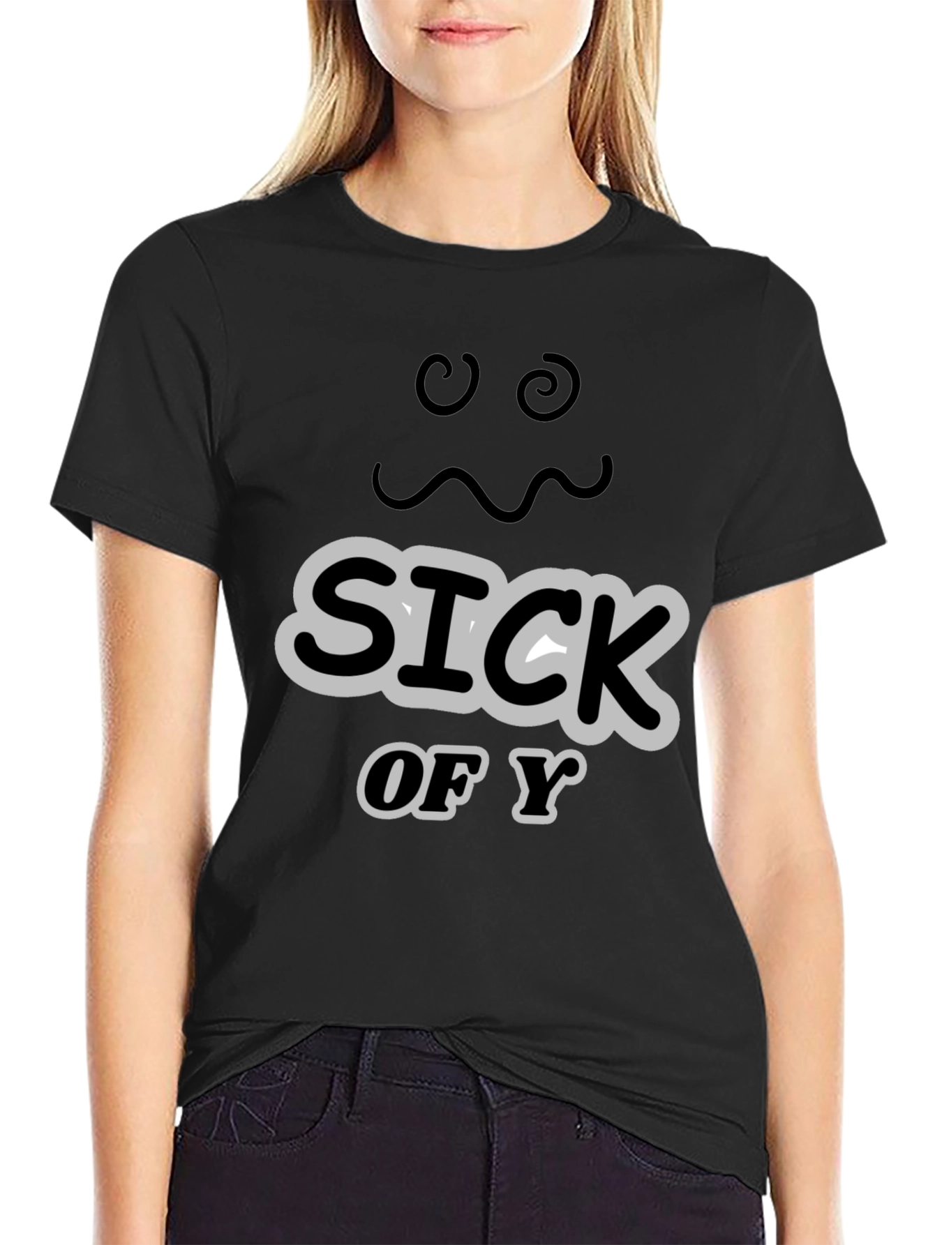 Sick of You Graphic Tee - Mens Black T-Shirt