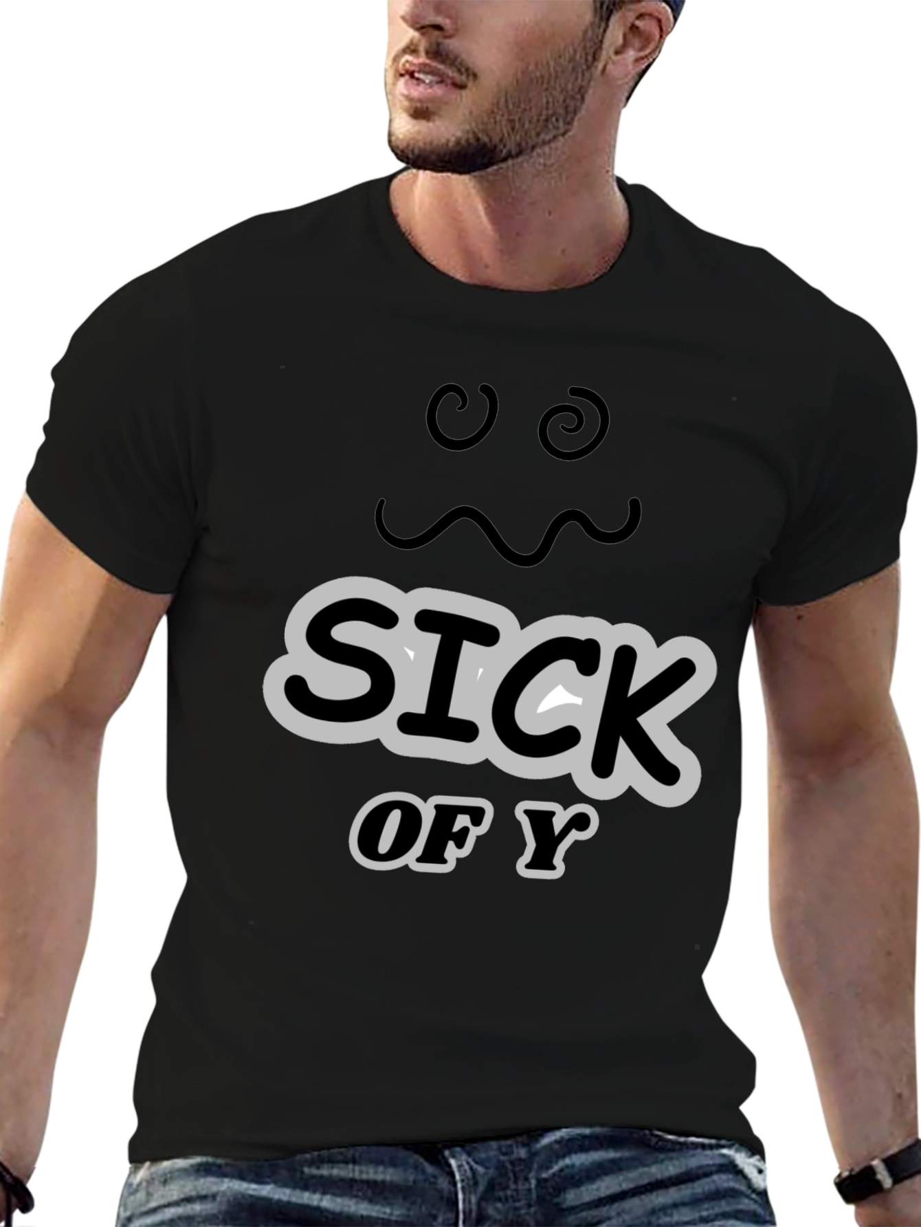 Sick of You Graphic Tee - Mens Black T-Shirt