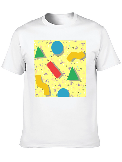 Retro 90s Pattern T-Shirt - Black