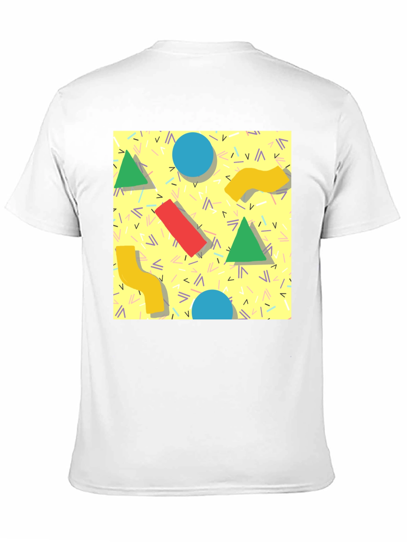 Retro 90s Pattern T-Shirt - Black