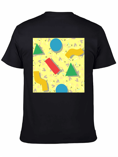 Retro 90s Pattern T-Shirt - Black