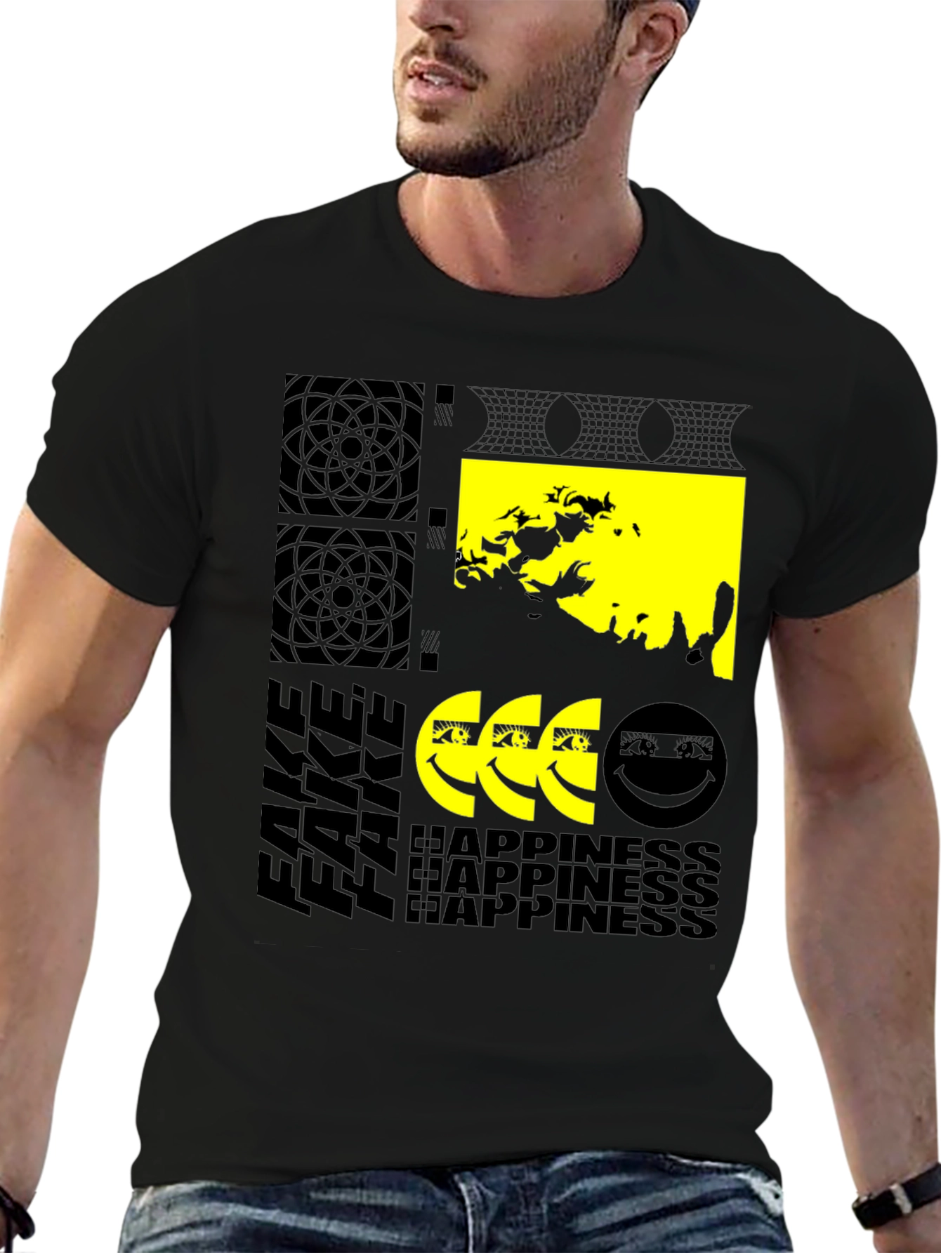 Fake Happiness Graphic T-Shirt