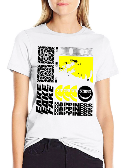 Fake Happiness Graphic T-Shirt