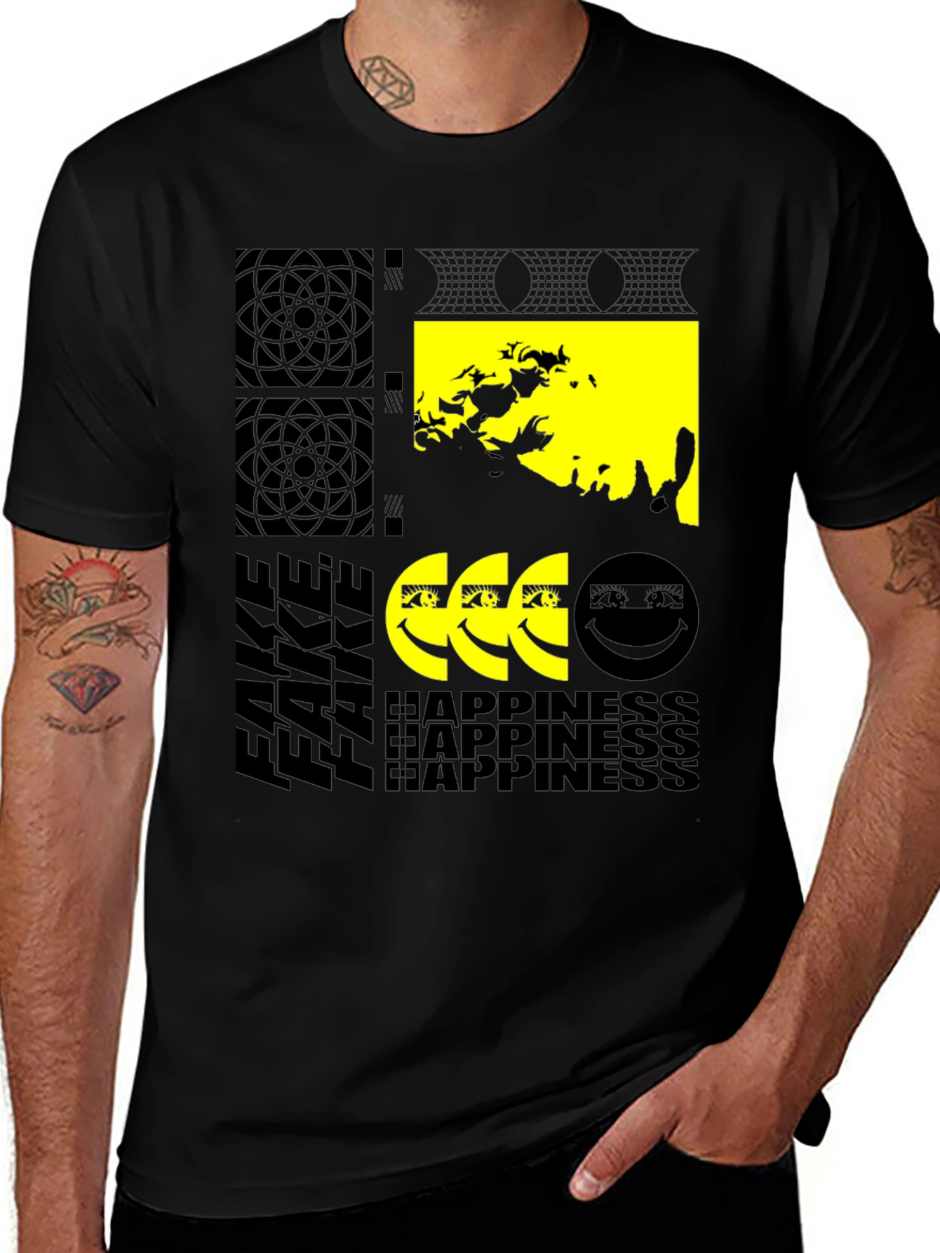 Fake Happiness Graphic T-Shirt