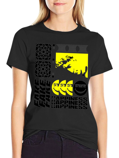 Fake Happiness Graphic T-Shirt