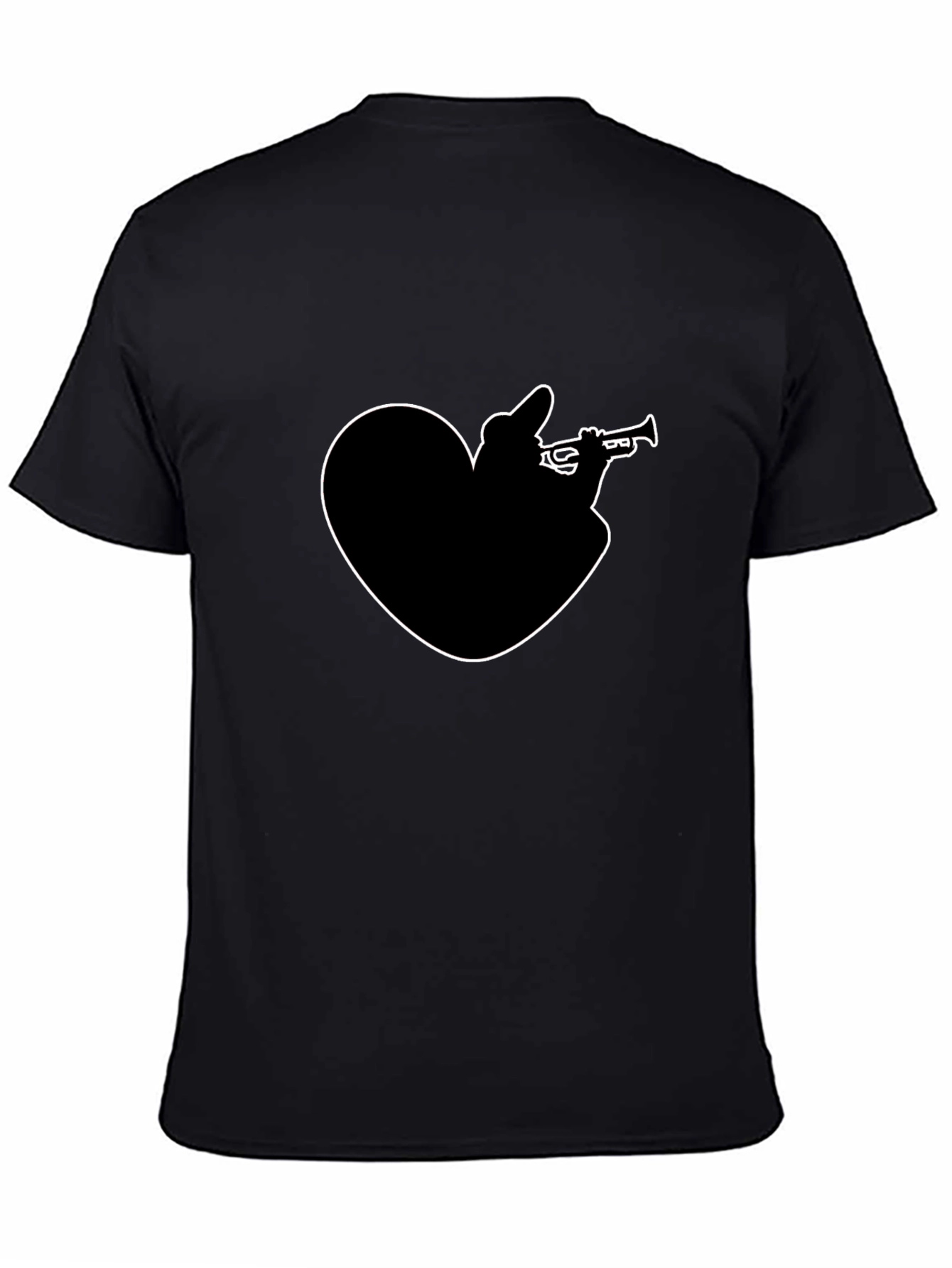 Heart Trumpet Black T-Shirt