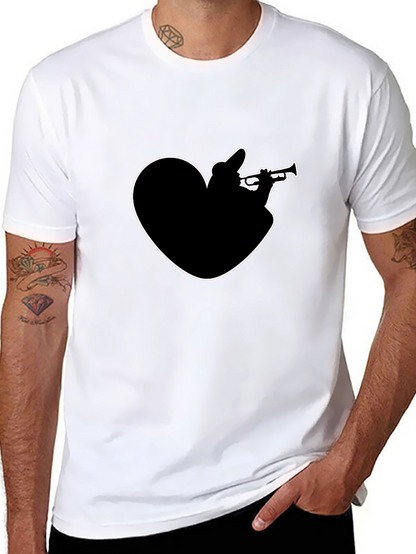 Heart Trumpet Black T-Shirt