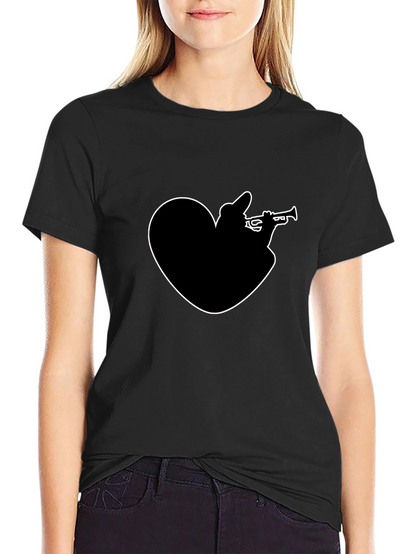Heart Trumpet Black T-Shirt