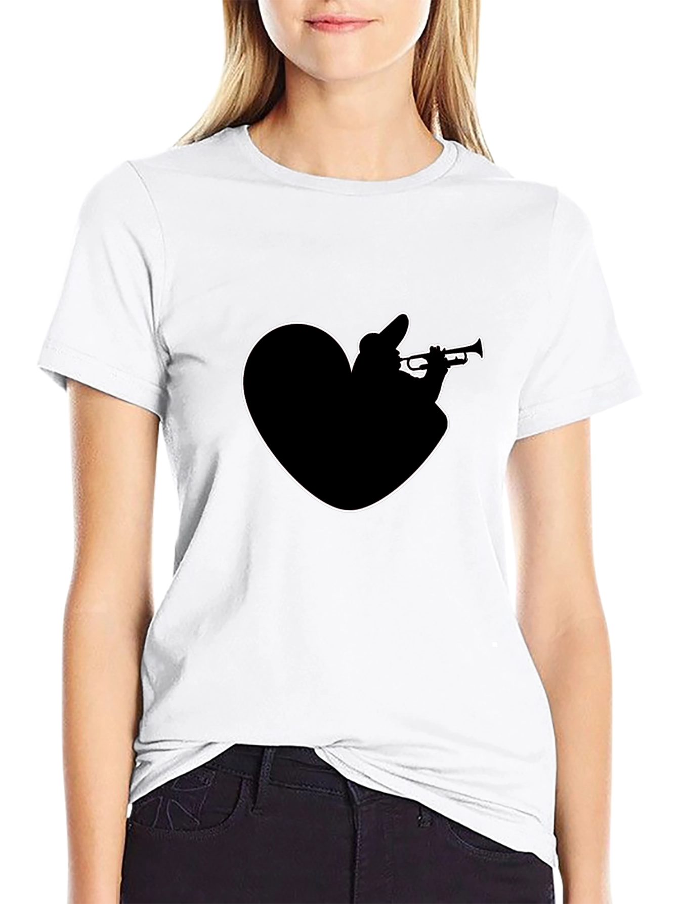 Heart Trumpet Black T-Shirt