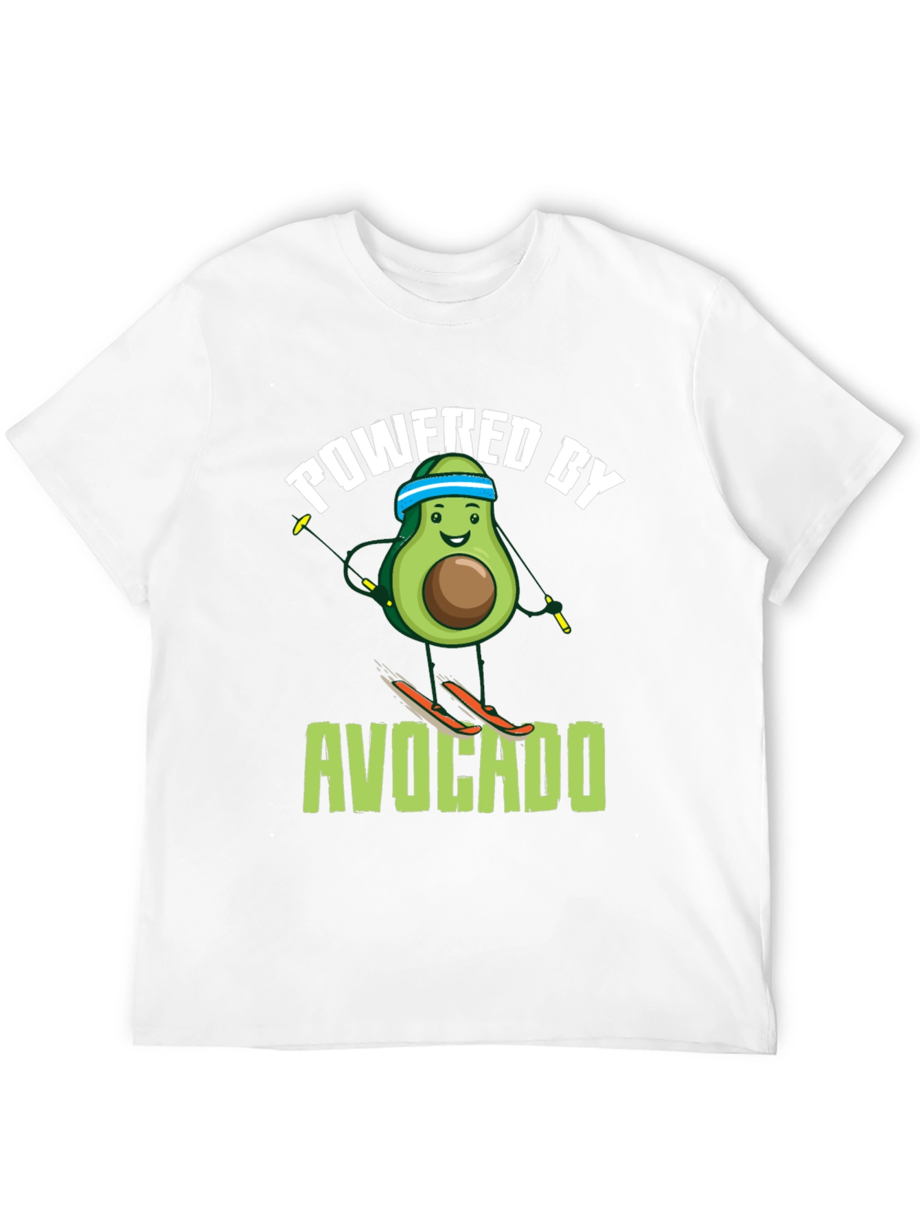 Powered by Avocado Skiing T-Shirt