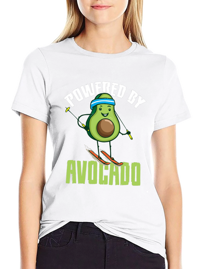 Powered by Avocado Skiing T-Shirt