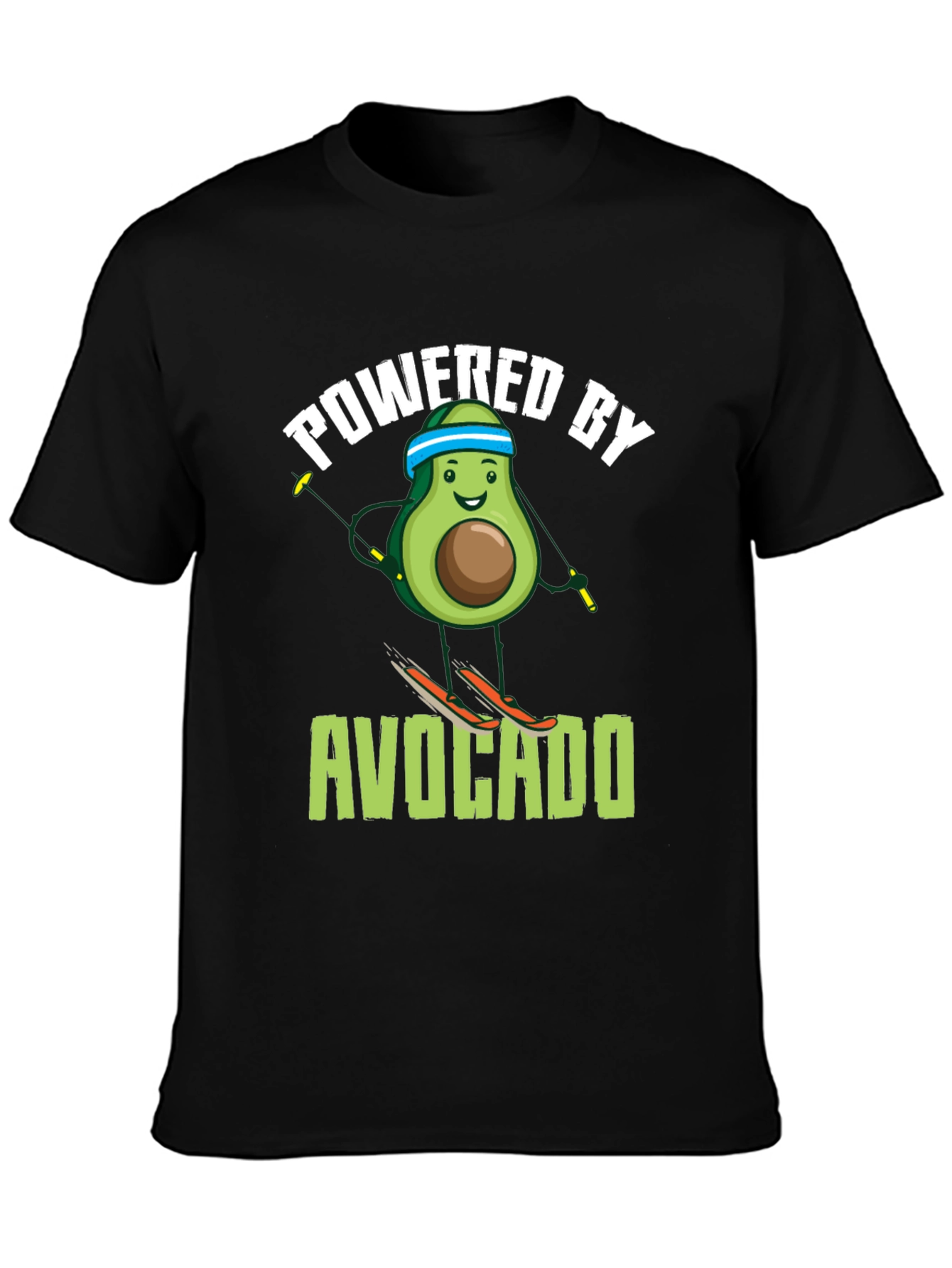 Powered by Avocado Skiing T-Shirt