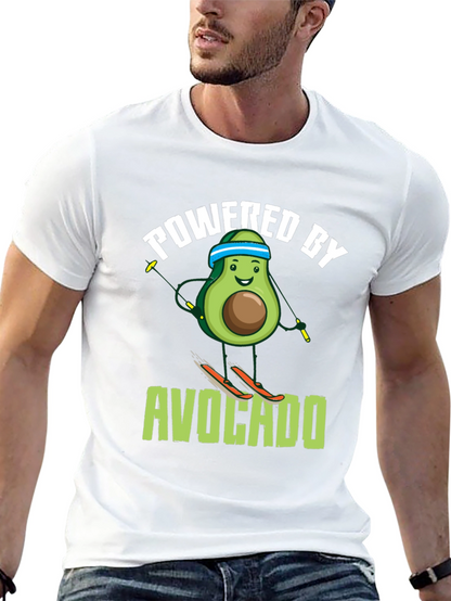 Powered by Avocado Skiing T-Shirt