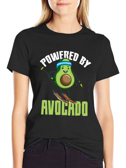 Powered by Avocado Skiing T-Shirt