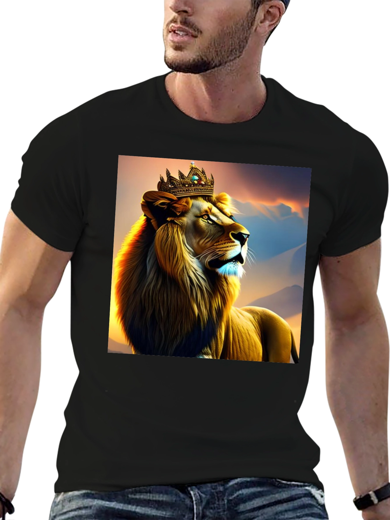 Lion King Graphic Tee - Mens Black T-Shirt